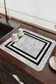 Çerçeveli Gri Bulaşıklık Matı Gri Çerçeveli Microfiber Bulaşık Kurutma Kurulama Matı MM018