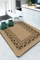 Hasır Görünümlü Bej Kurutma Matı Bej Hasır Görünümlü Microfiber Bulaşık Kurutma Matı MM019