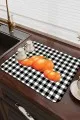 Bal Kabağı Temalı Turuncu Bulaşık Kurulama Matı Turuncu Bal Kabağı Microfiber Bulaşık Kurutma Matı MM021