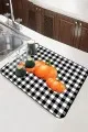 Bal Kabağı Temalı Turuncu Bulaşık Kurulama Matı Turuncu Bal Kabağı Microfiber Bulaşık Kurutma Matı MM021