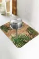 Çiçekli Bej Bulaşık Kurutma Matı Bej Çiçekli Microfiber Bulaşık Kurutma Kurulama Matı MM026