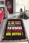 Sarı Ve Kırmızı Kaymaz Tabanlı Taraftar Halısı AR1153