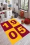 Sarı Ve Kırmızı Kaymaz Tabanlı Yıkanan Taraftar Halısı KD062