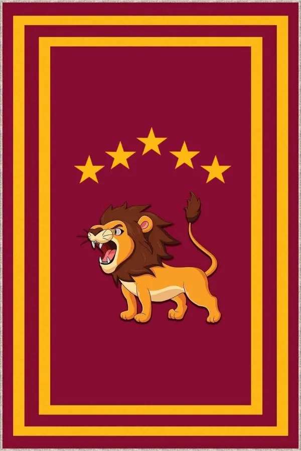Galatasaray Halı Fiyatları Sarı Kırmızı Kaymaz Taban Galatasaray Taraftar Halısı KD106