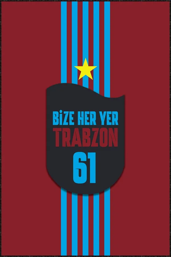 Taraftar Halıları Fiyatları Bordo Mavi Kaymaz Tabanlı Trabzon Taraftar Halısı KD107