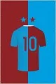 Trabzon Spor Halı Bordo Mavi Kaymaz Tabanlı Trabzon Taraftar Halısı VH049