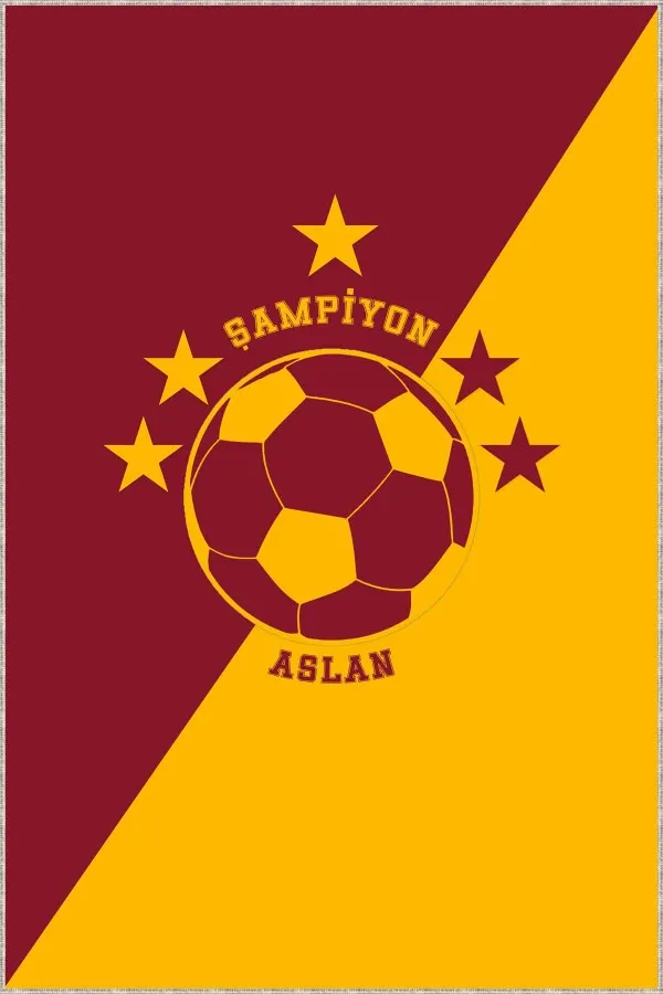 Galatasaray Taraftar Halısı Sarı Kırmızı Kaymaz Taban Galatasaray Taraftar Halısı VH076