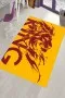 Sarı Ve Kırmızı Kaymaz Taban King Aslan Taraftar Halısı VH135