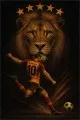 Taraftar Halıları Fiyatları Aslan Futbolcu 10 Numara 5 Yıldız Taraftar Halısı VH144