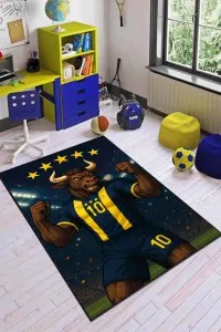 Sarı Ve Lacivert Kaymaz Kadıköy 10 Numara Taraftar Halısı VH146