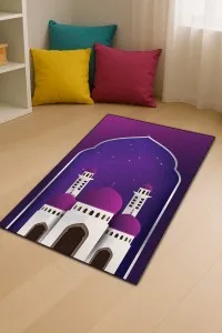 Mor Cami Temalı Unisex Çocuk Seccadesi CS13