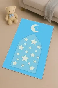 Mavi Hilal Yıldız Unisex Çocuk Seccadesi CS21 Mavi Hilal Yıldız Unisex Çocuk Seccadesi CS21