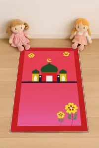 Kırmızı Cami Temalı Kız Çocuk Seccadesi CS23