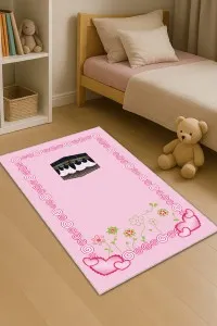 Pembe Kabe Temalı Kız Çocuk Seccadesi CS32 Pembe Kabe Temalı Kız Çocuk Seccadesi CS32