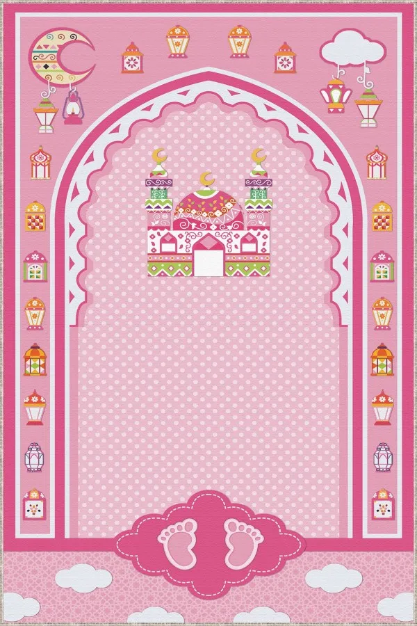 Pembe Cami Temalı Kız Çocuk Seccadesi CS34