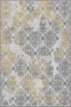 Gri Sarı Halı Modelleri Sarı Damask Desen Kaymaz Tabanlı Dekoratif Halı AL003