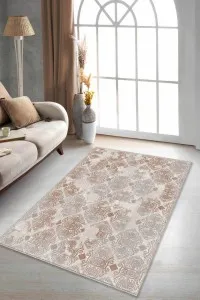 Tarçın Damask Desen Kaymaz Tabanlı Dekoratif Halı AL006 Tarçın Damask Desen Kaymaz Tabanlı Dekoratif Halı AL006