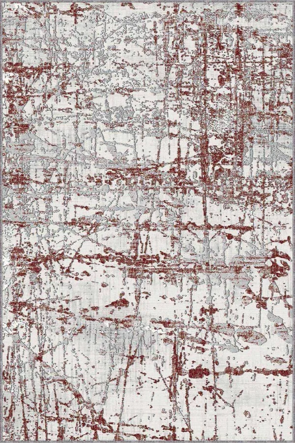 Halı Bordo Bordo Vintage Kaymaz Tabanlı Makinede Yıkanabilir Halı AR012