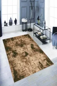 Haki Kaymaz Tabanlı Yıkanabilir Modern Antre Halıları AR297 Haki Kaymaz Tabanlı Yıkanabilir Modern Antre Halıları AR297