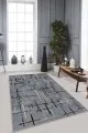 Gri Zemine Uygun Halı Gri Vintage Kaymaz Tabanlı Makinede Yıkanabilir Halı AR479