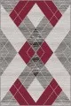 Kırmızı Geometrik Kaymaz Tabanlı Dekoratif Halı DD06