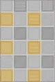 Gri Sarı Halı Modelleri Sarı Geometrik Kaymaz Taban Makinede Yıkanabilir Halı DM001