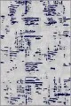 Lacivert Gri Halı Modelleri Lacivert Vintage Kaymaz Tabanlı Dekoratif Halı DR003