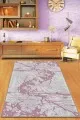 Pembe Vintage Kaymaz Tabanlı Makinede Yıkanabilir Halı EF005