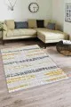 Gri Sarı Halı Modelleri Sarı Spor Kaymaz Tabanlı Makinede Yıkanabilir Halı FL06