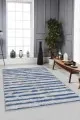 Mavi Soft Halı Mavi Spor Kaymaz Tabanlı Makinede Yıkanabilir Halı FO03