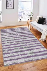 Mor Spor Kaymaz Tabanlı Makinede Yıkanabilir Halı FO05 Mor Spor Kaymaz Tabanlı Makinede Yıkanabilir Halı FO05