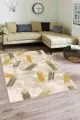 Yeşil Sarı Spor Kaymaz Taban Makinede Yıkanabilir Halı FR07