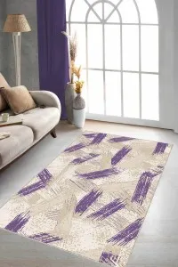 Mor Spor Kaymaz Tabanlı Makinede Yıkanabilir Halı FR09 Mor Spor Kaymaz Tabanlı Makinede Yıkanabilir Halı FR09