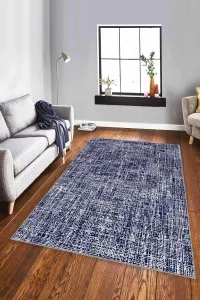 Lacivert Sade Desensiz Kaymaz Tabanlı Dekoratif Halı HR002 Lacivert Sade Desensiz Kaymaz Tabanlı Dekoratif Halı HR002