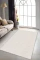 Tek Renk Halı Modelleri Ve Fiyatları Krem Sade Desensiz Kaymaz Tabanlı Dekoratif Halı KRM055