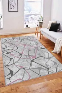 Pembe Geometrik Kaymaz Taban Makinede Yıkanabilir Halı LK001 Pembe Geometrik Kaymaz Taban Makinede Yıkanabilir Halı LK001