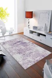 Mor Sade Desensiz Kaymaz Tabanlı Dekoratif Halı MA003 Mor Sade Desensiz Kaymaz Tabanlı Dekoratif Halı MA003