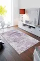 Tek Renk Salon Halıları Mor Sade Desensiz Kaymaz Tabanlı Dekoratif Halı MA003