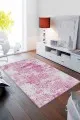 Tek Renk Salon Halıları Fuşya Sade Desensiz Kaymaz Tabanlı Dekoratif Halı MA01