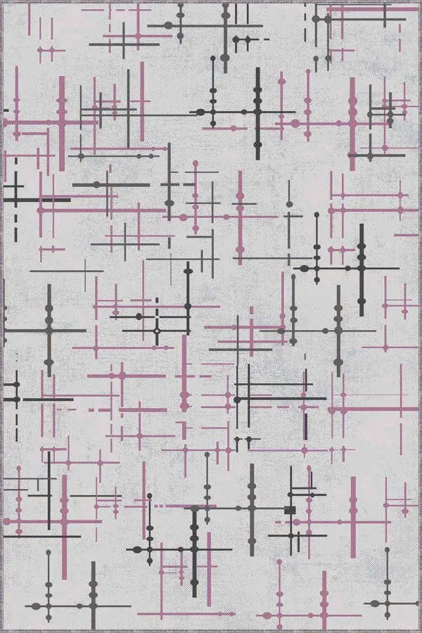Pudra Rengi Koltuğa Uygun Halı Pembe Vintage Kaymaz Tabanlı Makinede Yıkanabilir Halı MN09