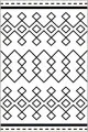 Koyu Renk Zemine Halı Beyaz Siyah Etnik Desenli Kaymaz Taban Dekoratif Halı MRC03