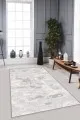 Gri Zemine Uygun Halı Gri Vintage Kaymaz Tabanlı Makinede Yıkanabilir Halı NU001