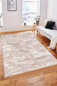 Bej Vintage Kaymaz Tabanlı Makinede Yıkanabilir Halı NU002 Bej Vintage Kaymaz Tabanlı Makinede Yıkanabilir Halı NU002