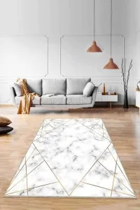 Gold Prizma Kaymaz Tabanlı Makinede Yıkanabilir Halı RV026 Gold Prizma Kaymaz Tabanlı Makinede Yıkanabilir Halı RV026
