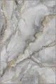 Mermer Desenli Salon Halısı Gri Mermer Görünümlü Kaymaz Tabanlı Dekoratif Halı RV119