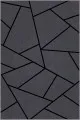 Gri Zemine Uygun Halı Gri Geometrik Kaymaz Tabanlı Makinede Yıkanabilir Halı RV163
