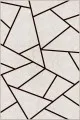 Bej Rengi Koltuğa Uygun Halı Bej Geometrik Kaymaz Tabanlı Makinede Yıkanabilir Halı RV164