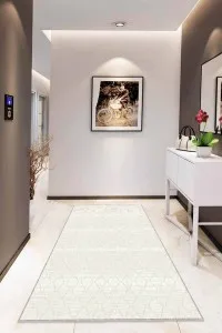 Kemik Sade Desensiz Kaymaz Tabanlı Dekoratif Halı RV194 Kemik Sade Desensiz Kaymaz Tabanlı Dekoratif Halı RV194