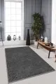 Düz Halı Renkleri Füme Sade Desensiz Kaymaz Tabanlı Dekoratif Halı RV198