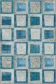 Patchwork Yolluk Modelleri Turkuaz Patchwork Kaymaz Tabanlı Dekoratif Halı RV224